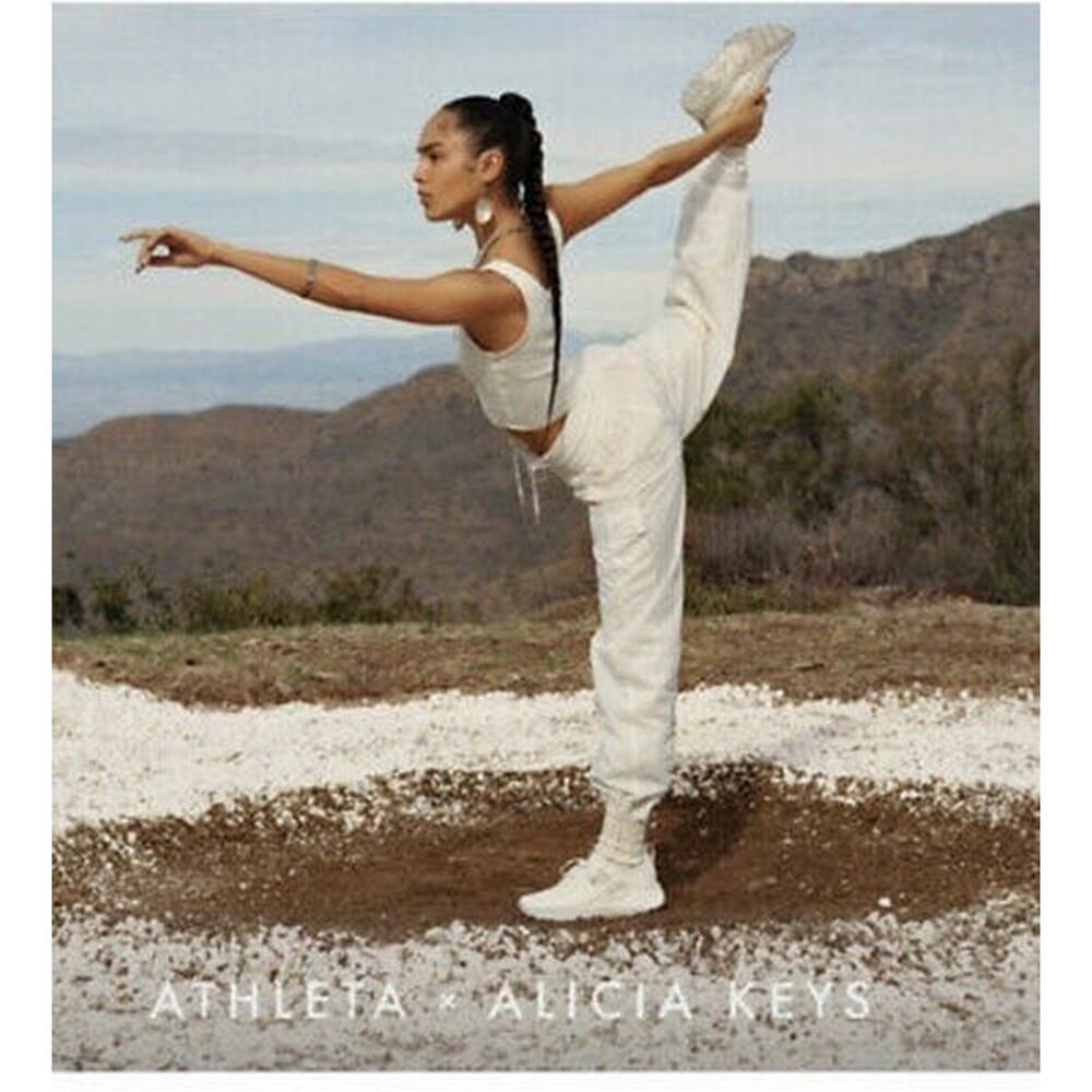 ATHLETA x ALICIA KEYS HIGH WAIST PARACHUTE WHITE PANT SIZE 12